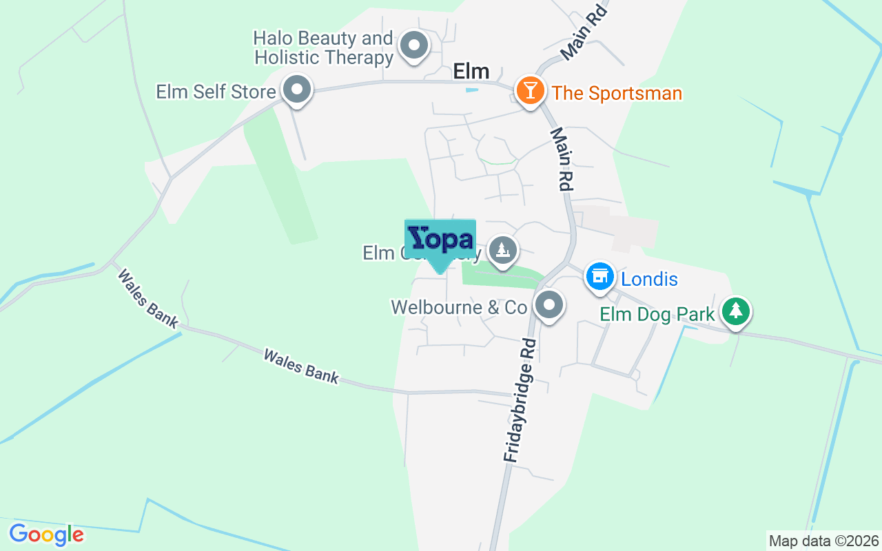Map showing the location of PE14 0ED