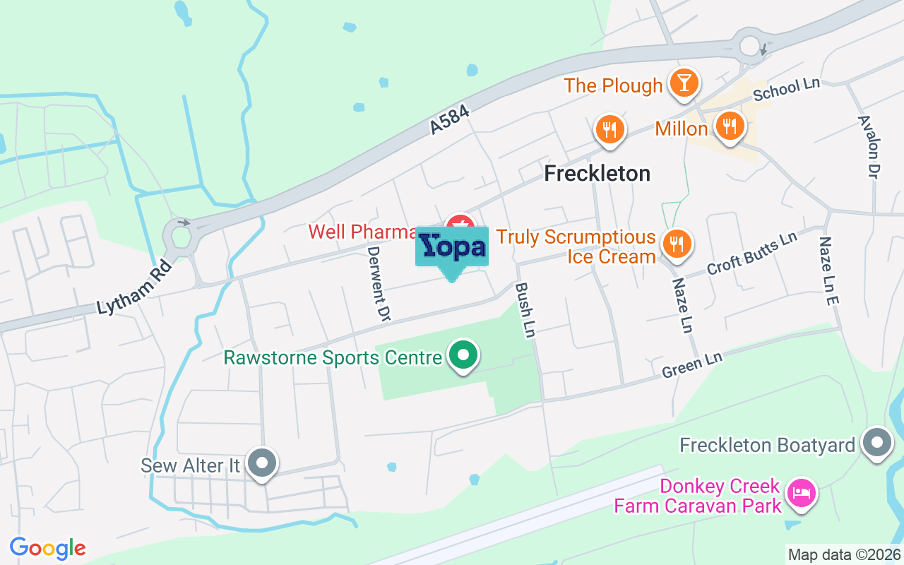 Map showing the location of PR4 1RY