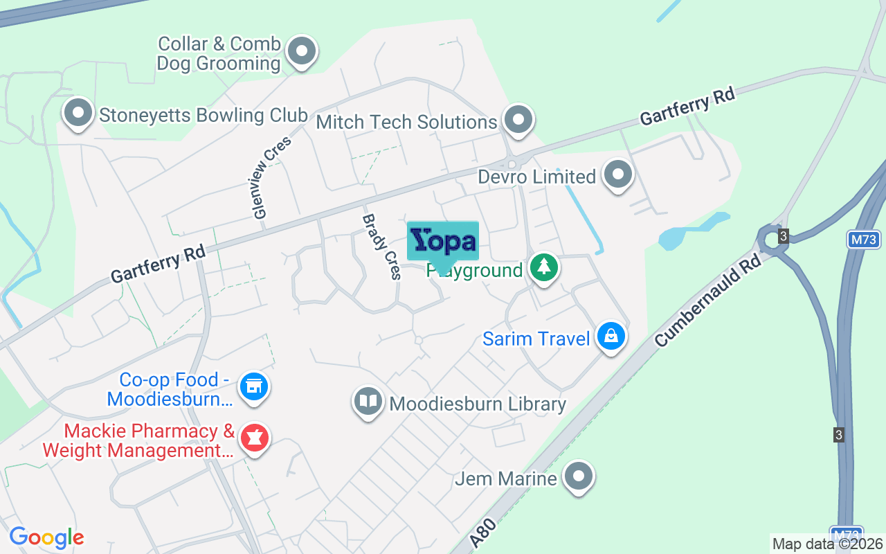 Map showing the location of G69 0HP