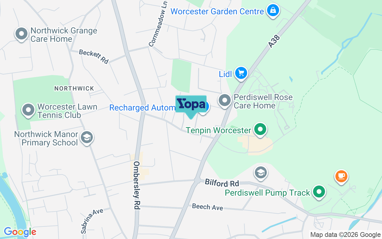 Map showing the location of WR3 7JW