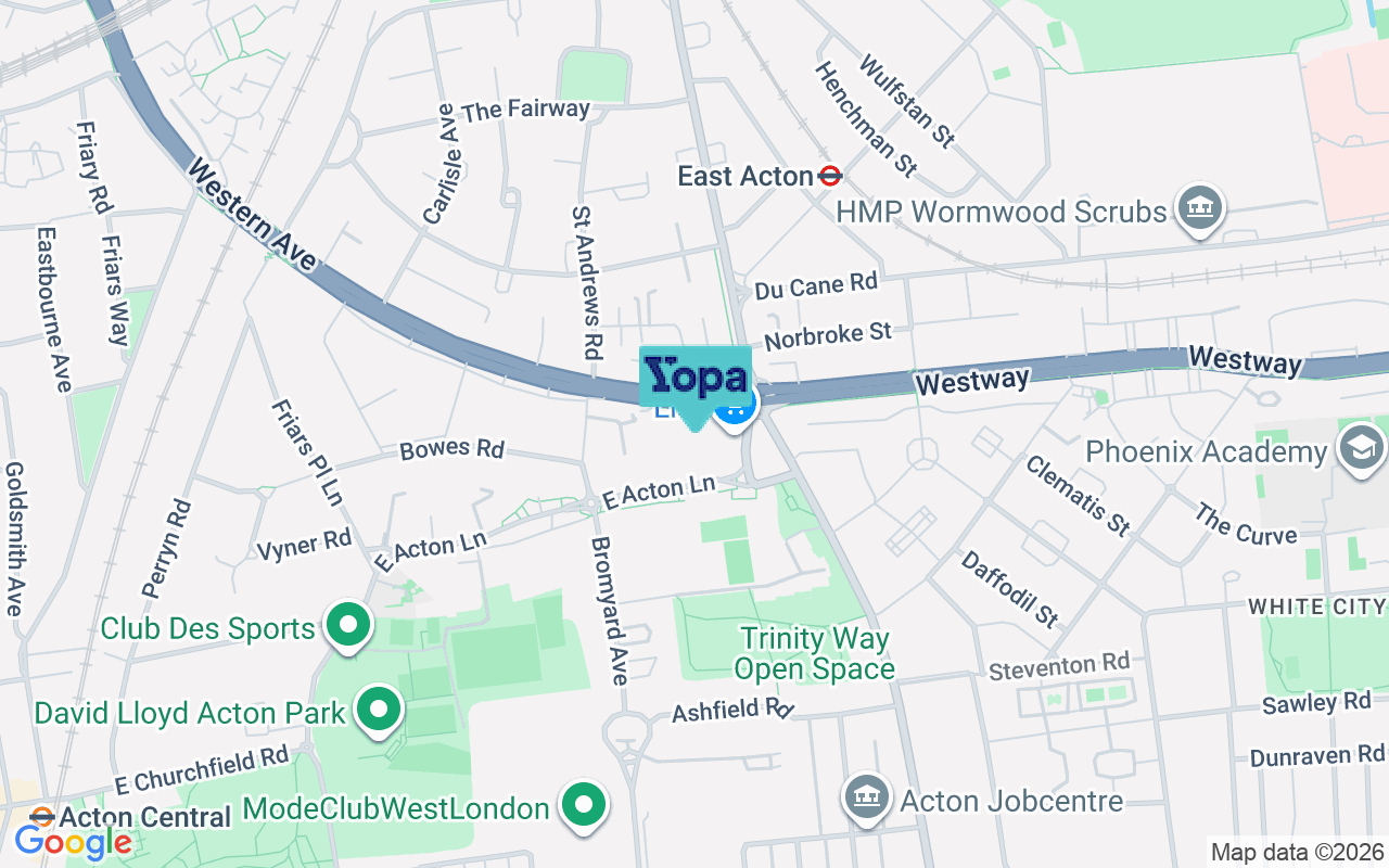 Map showing the location of W3 7HU