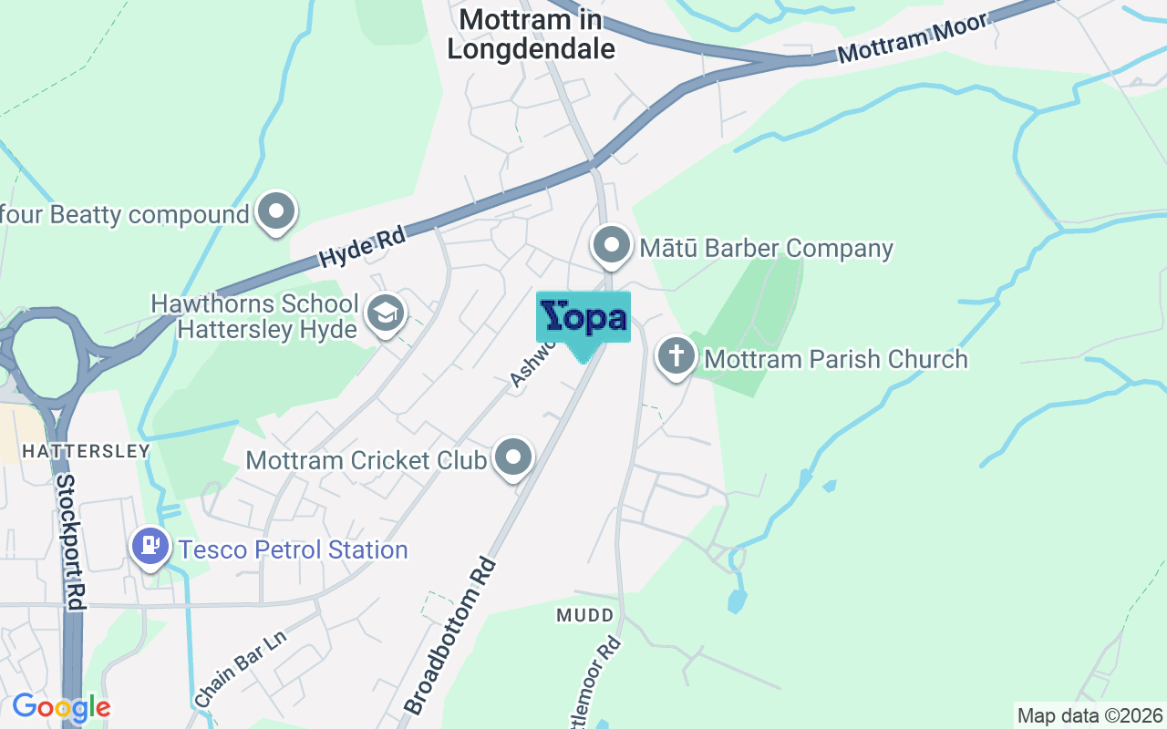 Map showing the location of SK14 6JB