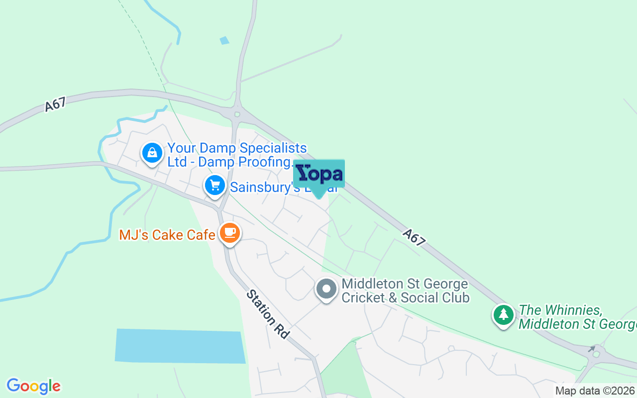 Map showing the location of DL2 1RA