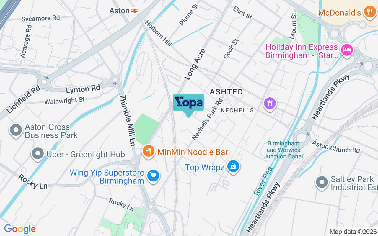 Map showing the location of B7 5NN
