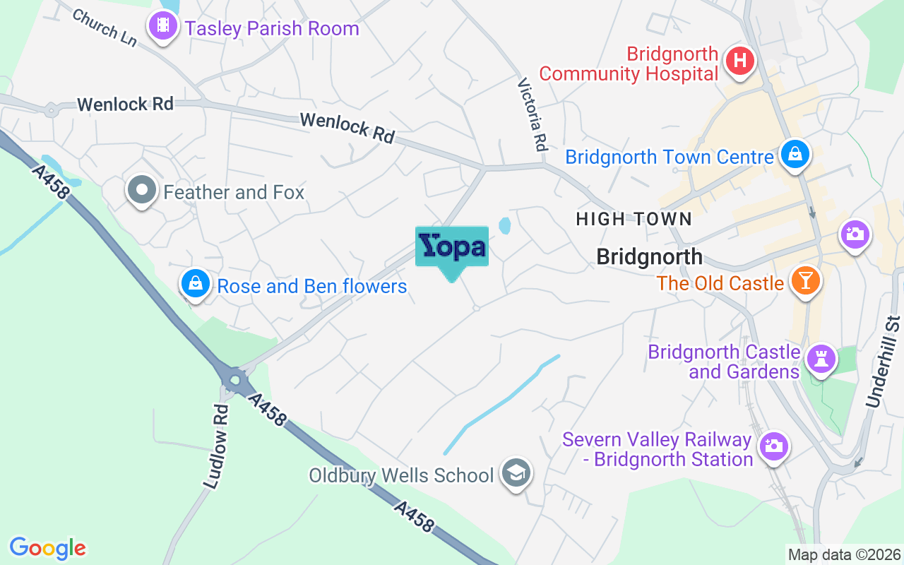 Map showing the location of WV16 5BW