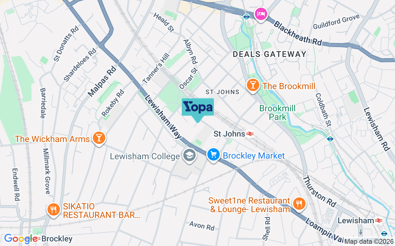 Map showing the location of SE8 4DX