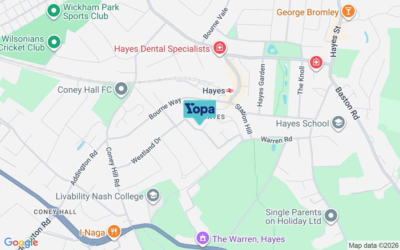 Map showing the location of BR2 7DS