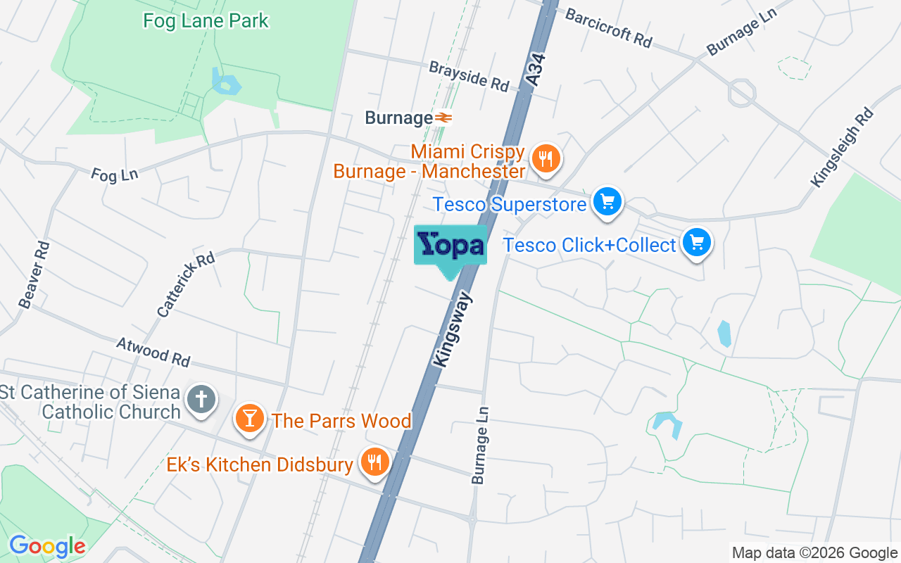 Map showing the location of M19 1SX