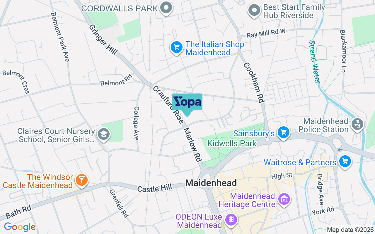 Map showing the location of SL6 7AJ