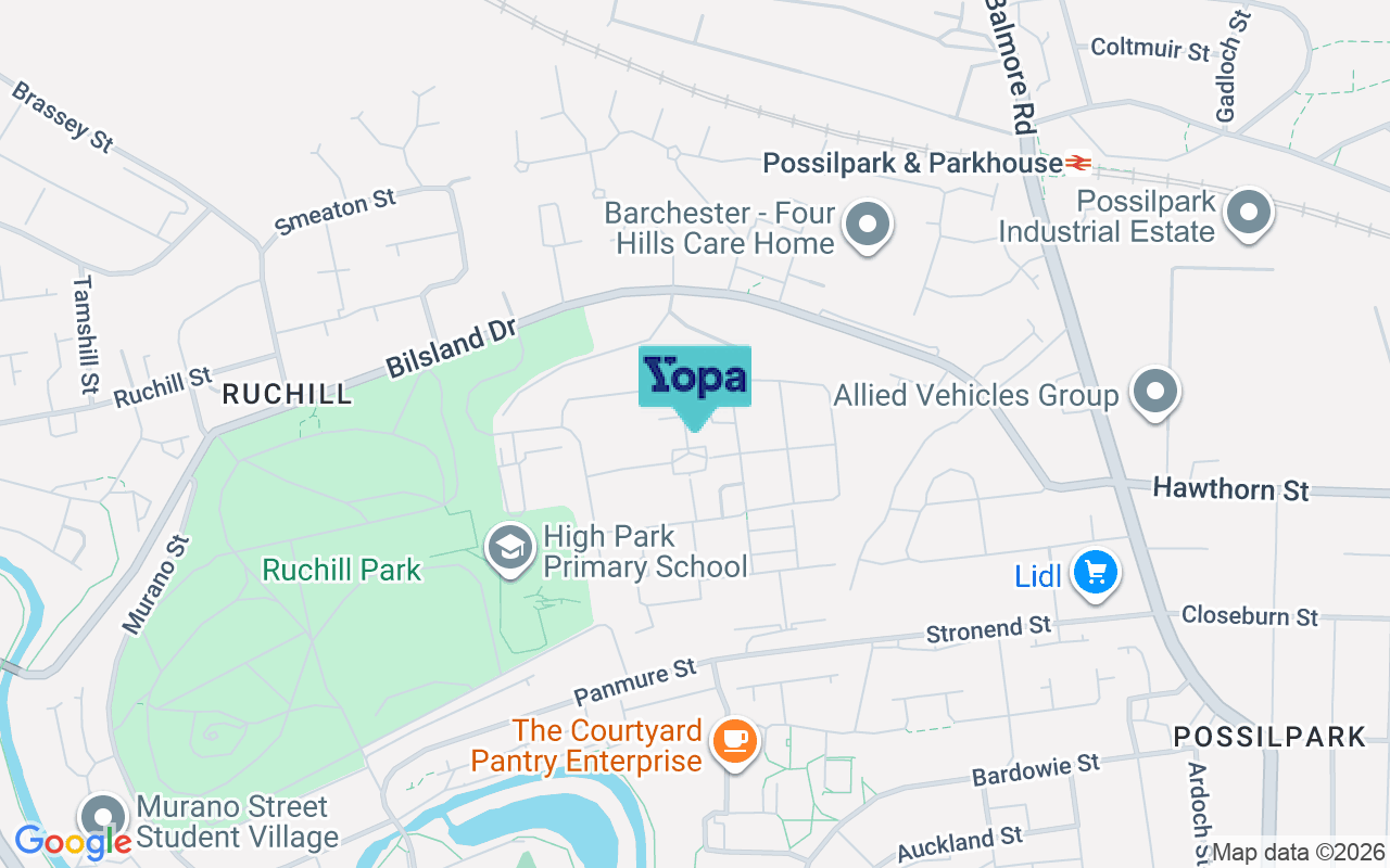 Map showing the location of G20 9AR