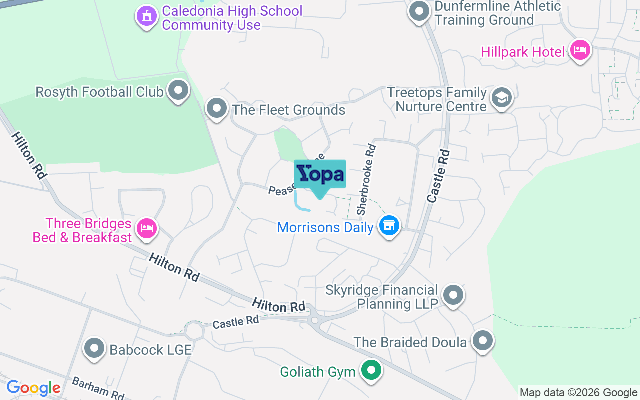 Map showing the location of KY11 2DQ