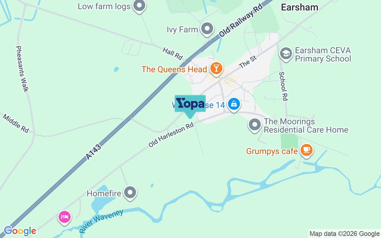 Map showing the location of NR35 2TL