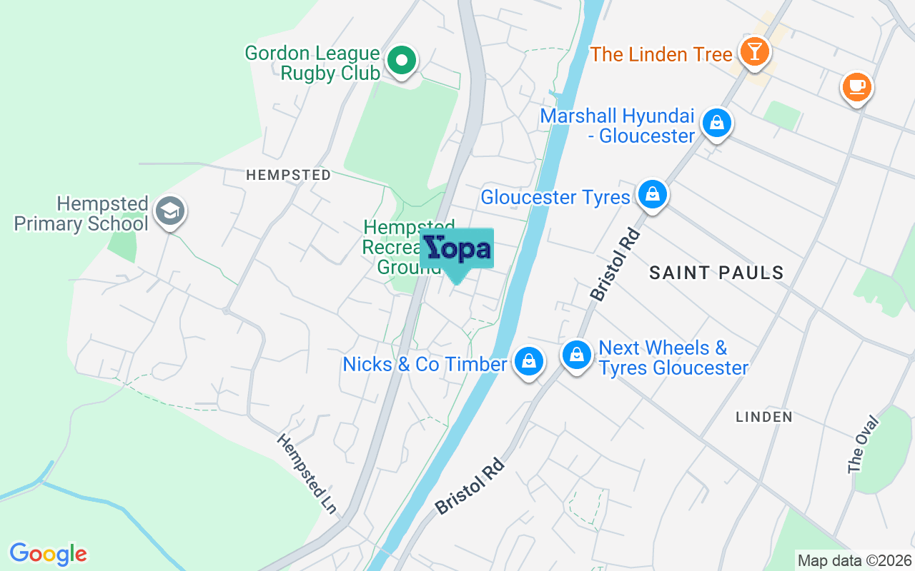 Map showing the location of GL2 5DS