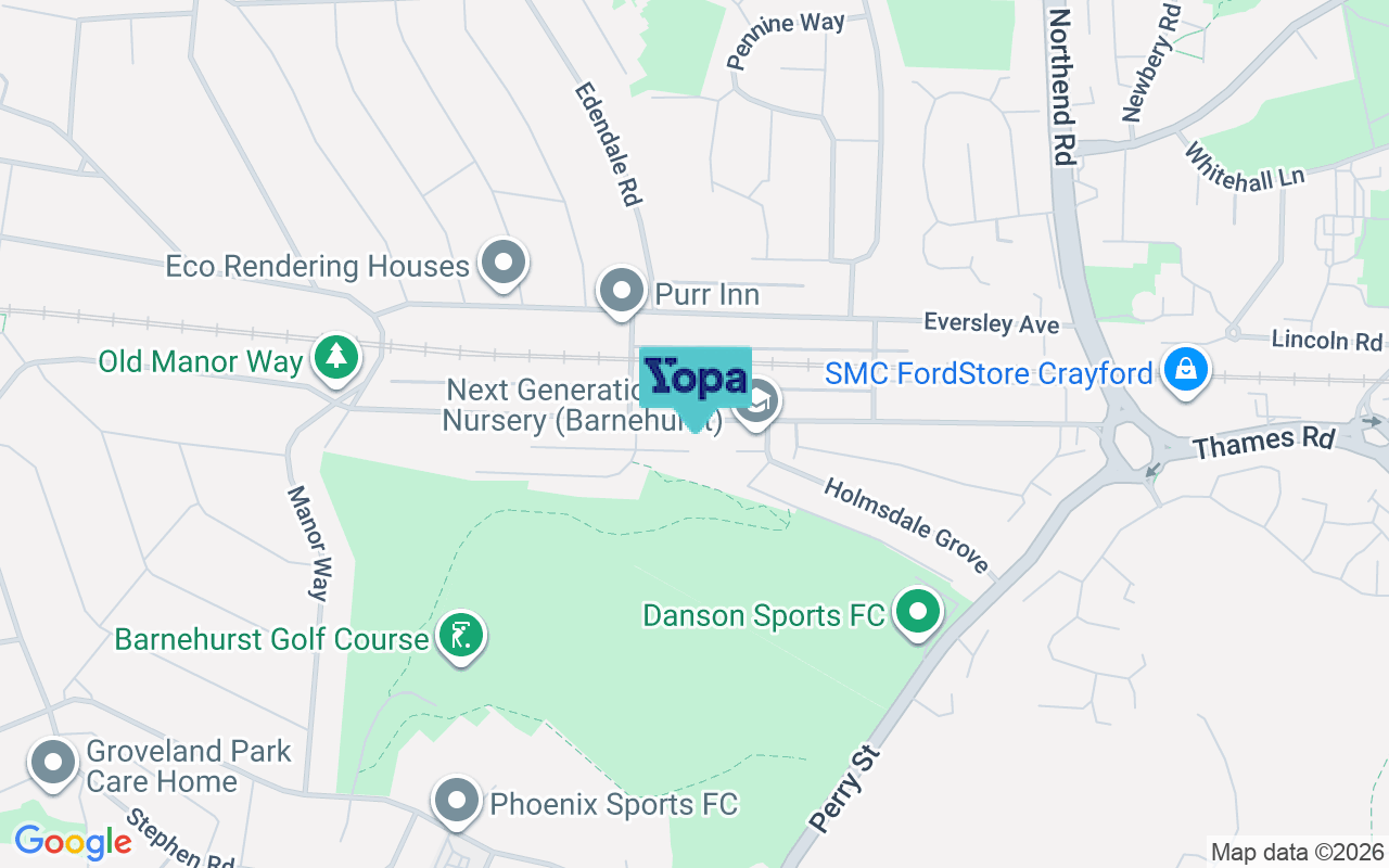 Map showing the location of DA7 6NW