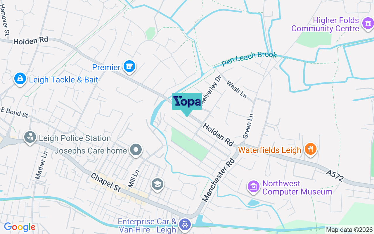 Map showing the location of WN7 2HU