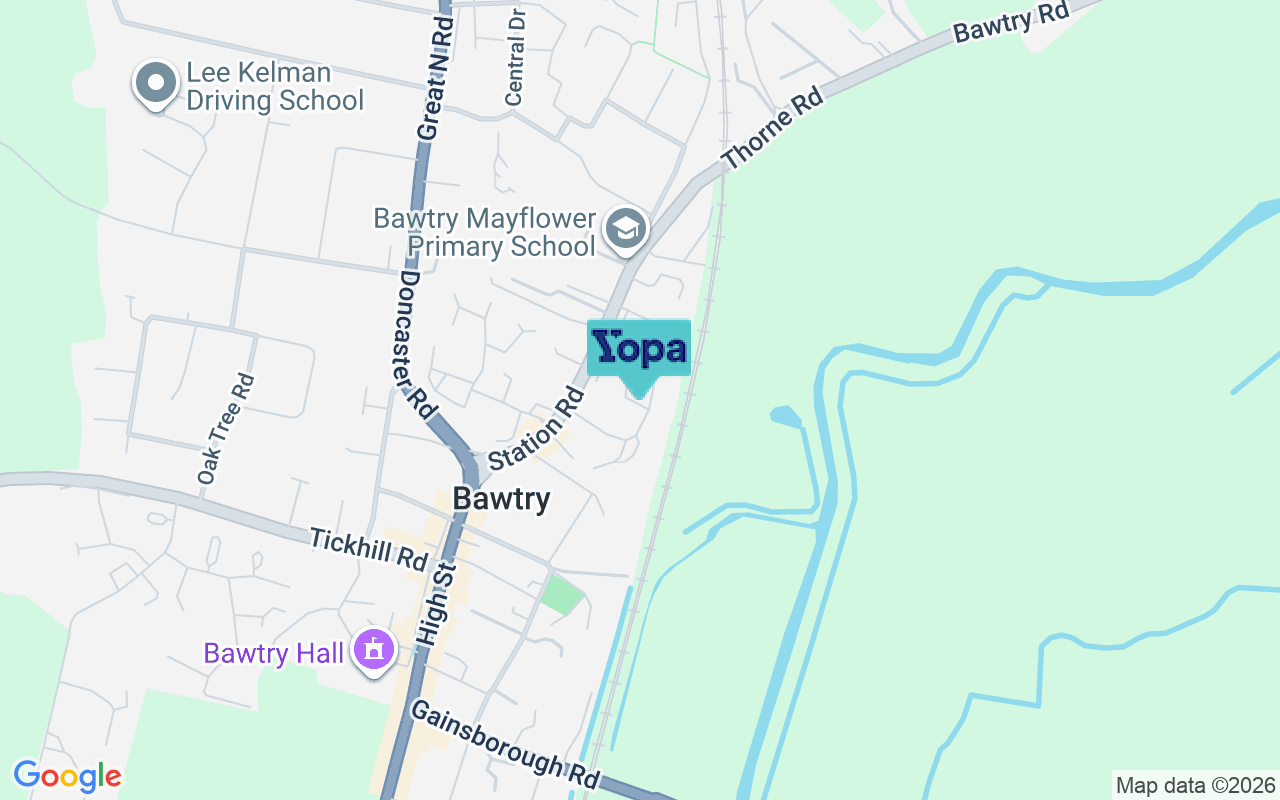 Map showing the location of DN10 6PZ