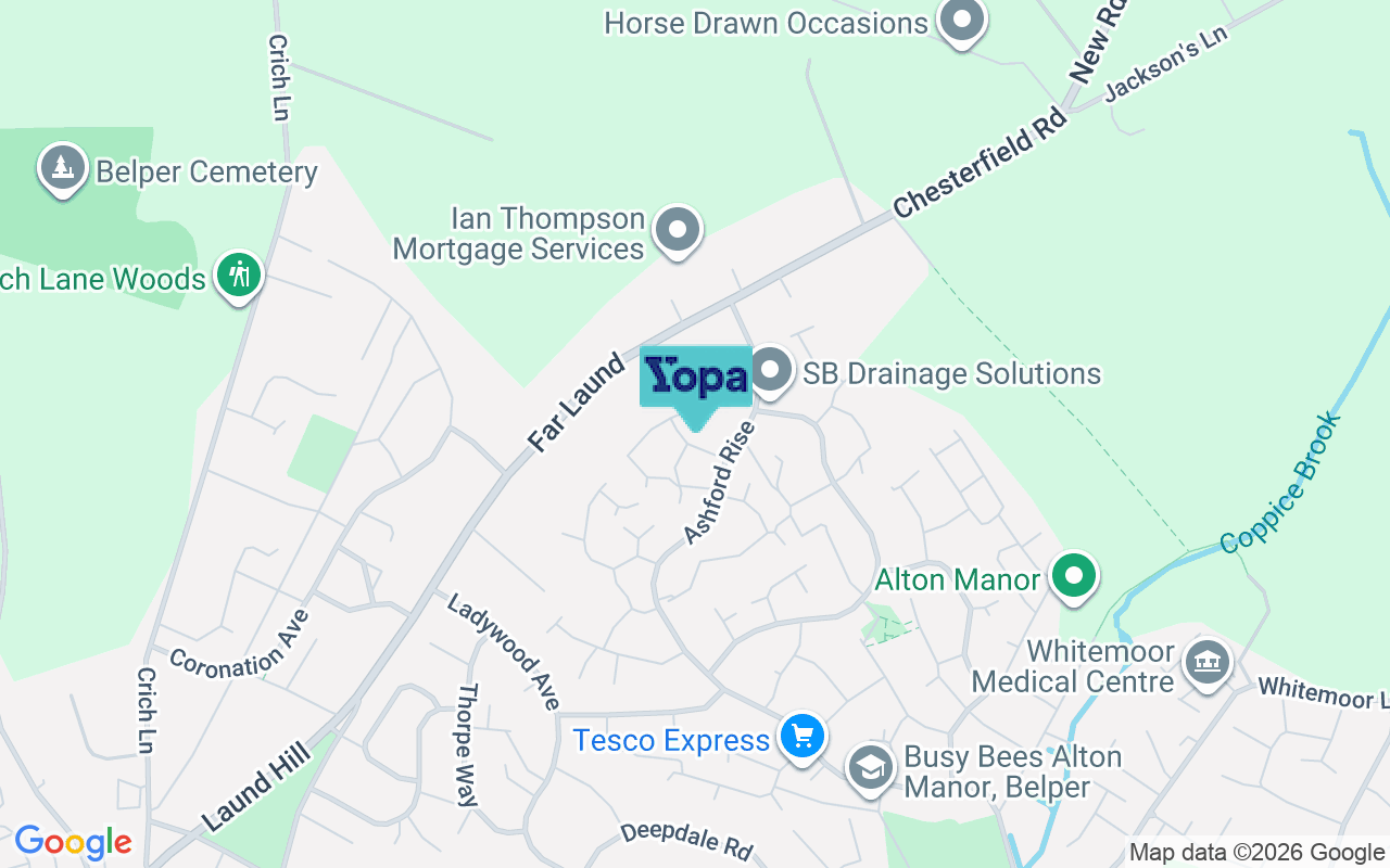 Map showing the location of DE56 1TT
