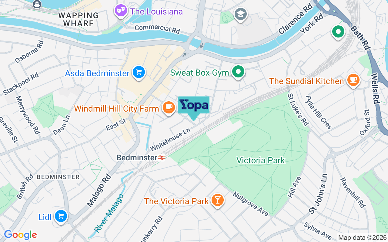 Map showing the location of BS3 4DR