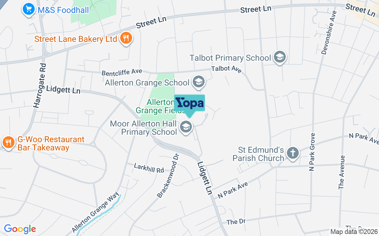 Map showing the location of LS8 1SG