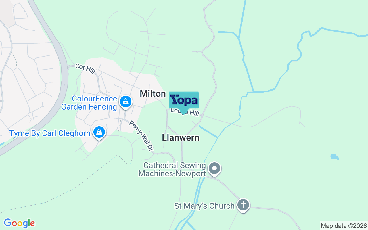 Map showing the location of NP18 2DQ