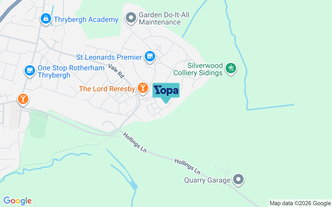 Map showing the location of S65 4EU