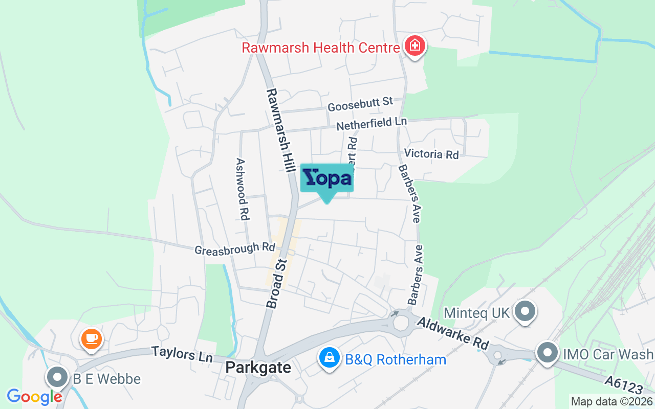 Map showing the location of S62 6BH