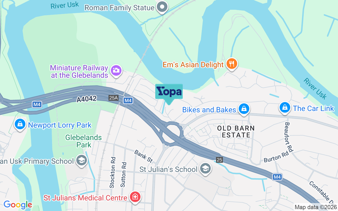 Map showing the location of NP19 7JA