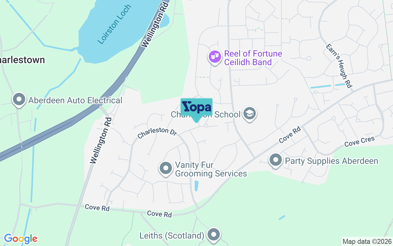 Map showing the location of AB12 3QF