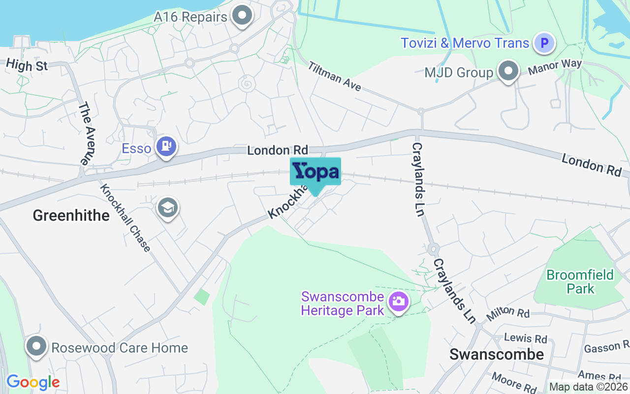 Map showing the location of DA9 9HW