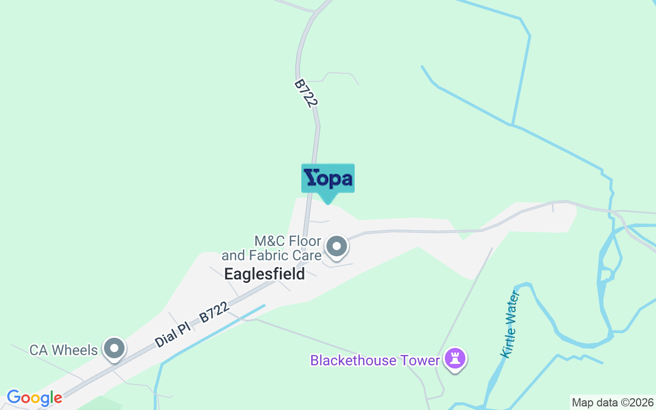 Map showing the location of DG11 3PP