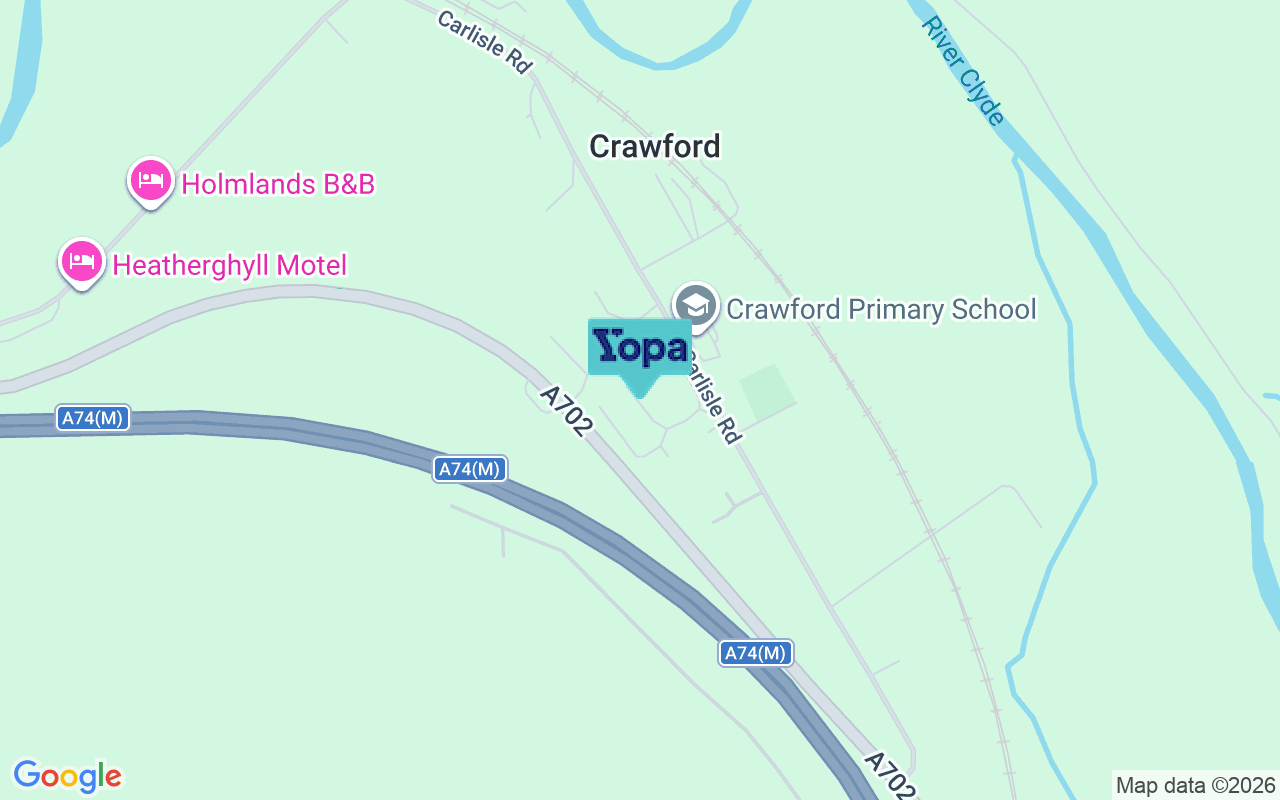 Map showing the location of ML12 6TS