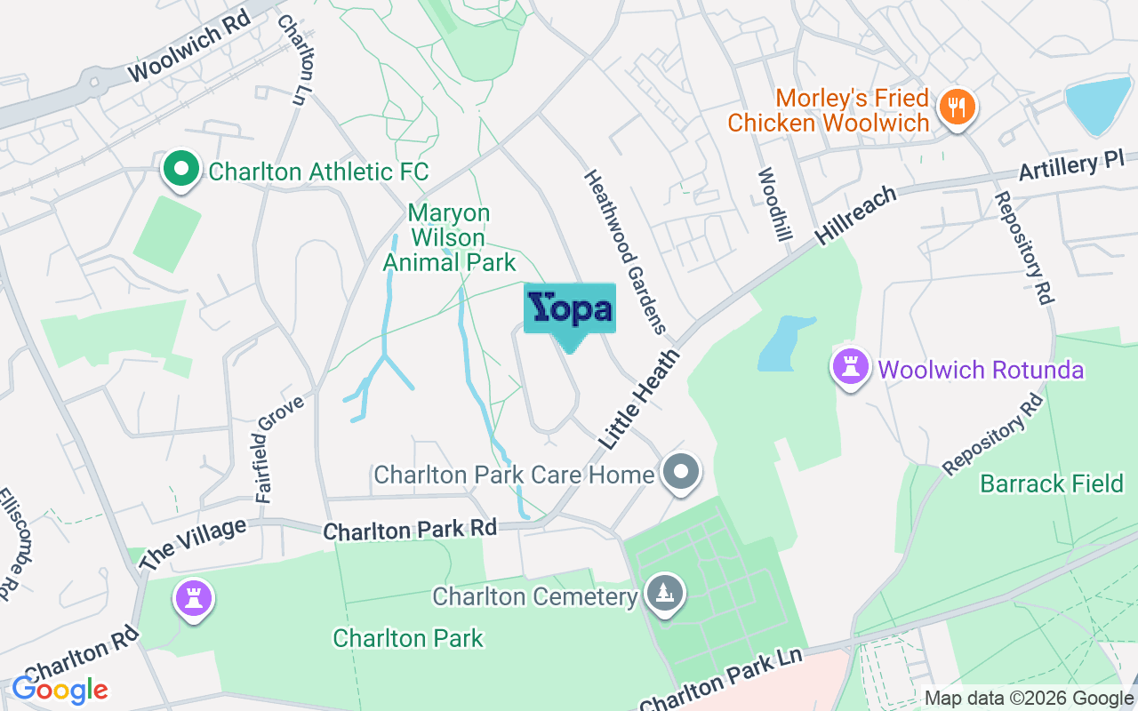 Map showing the location of SE7 8HT