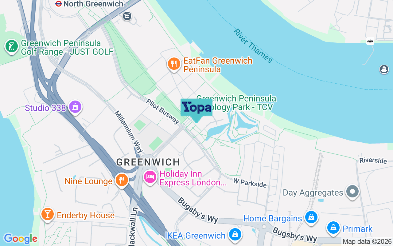 Map showing the location of SE10 0BZ