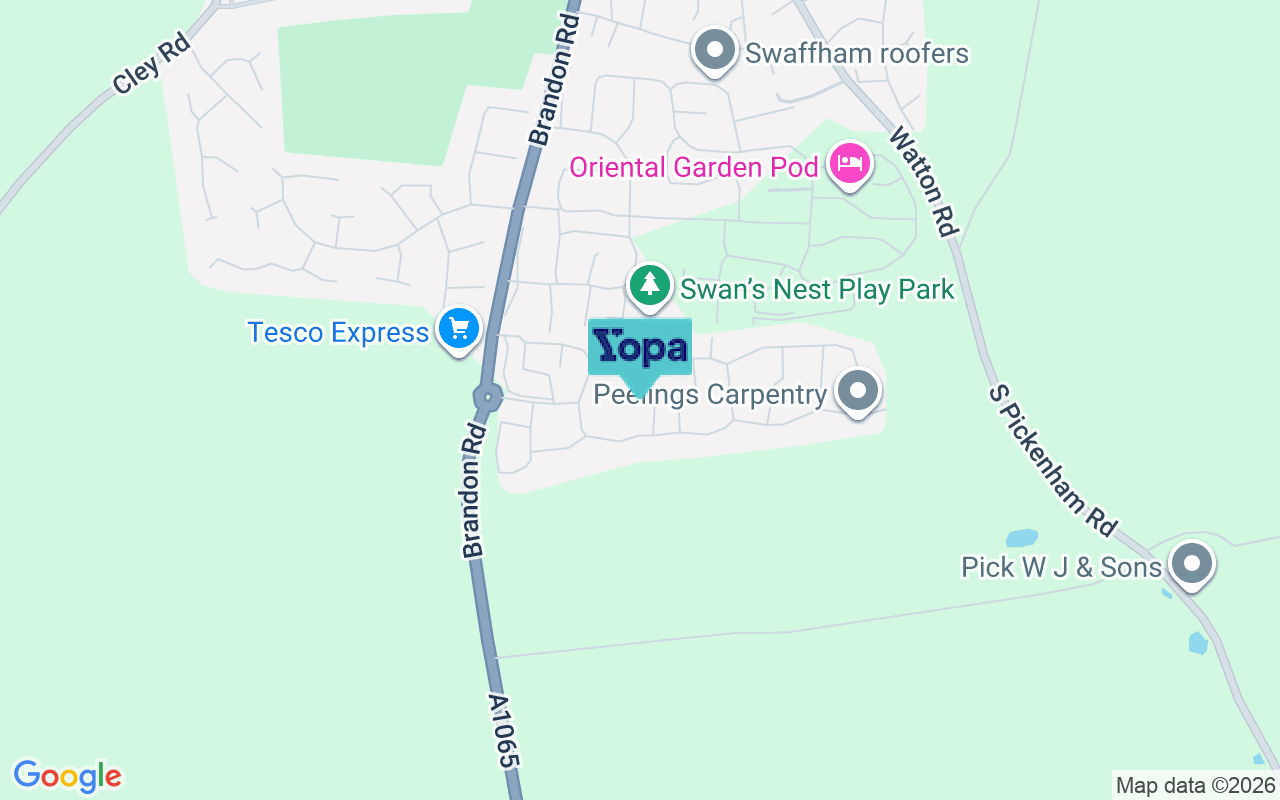 Map showing the location of PE37 8GH