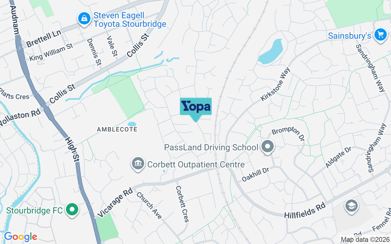 Map showing the location of DY8 4JQ