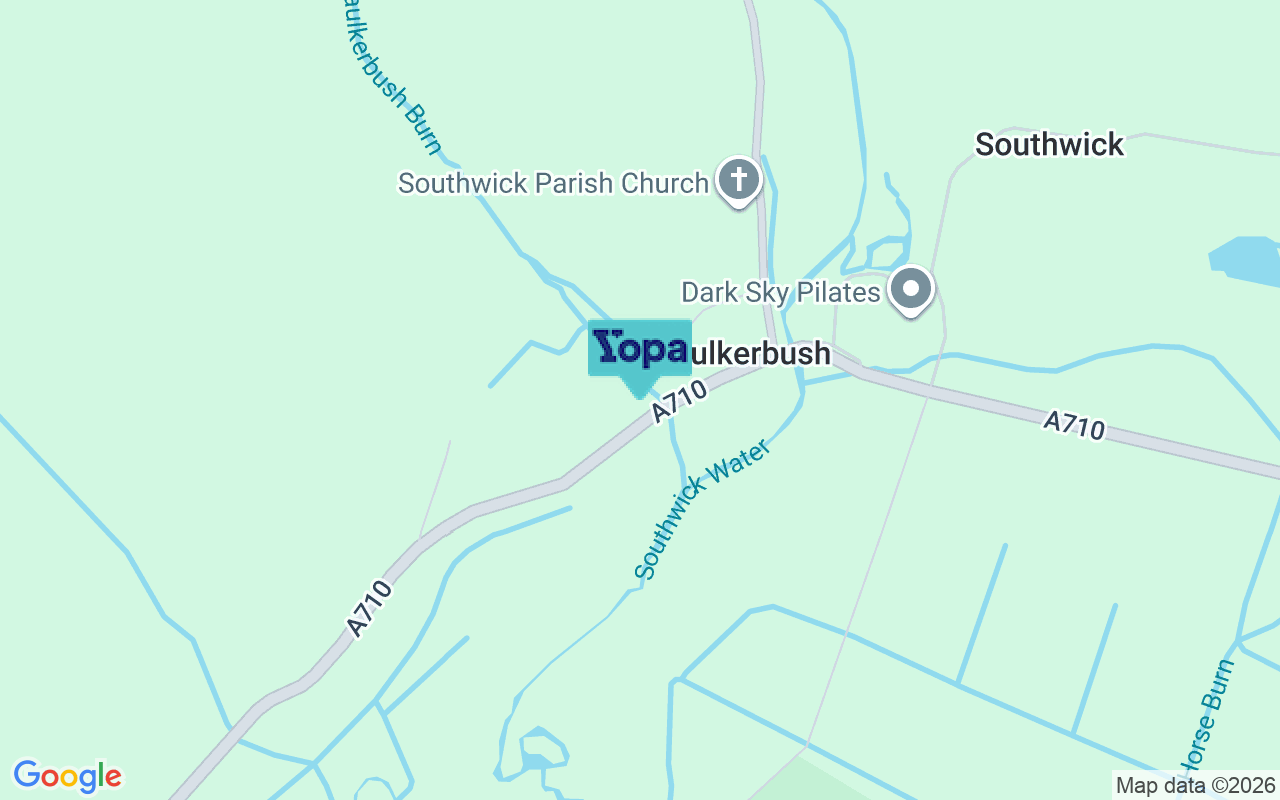 Map showing the location of DG2 8AJ