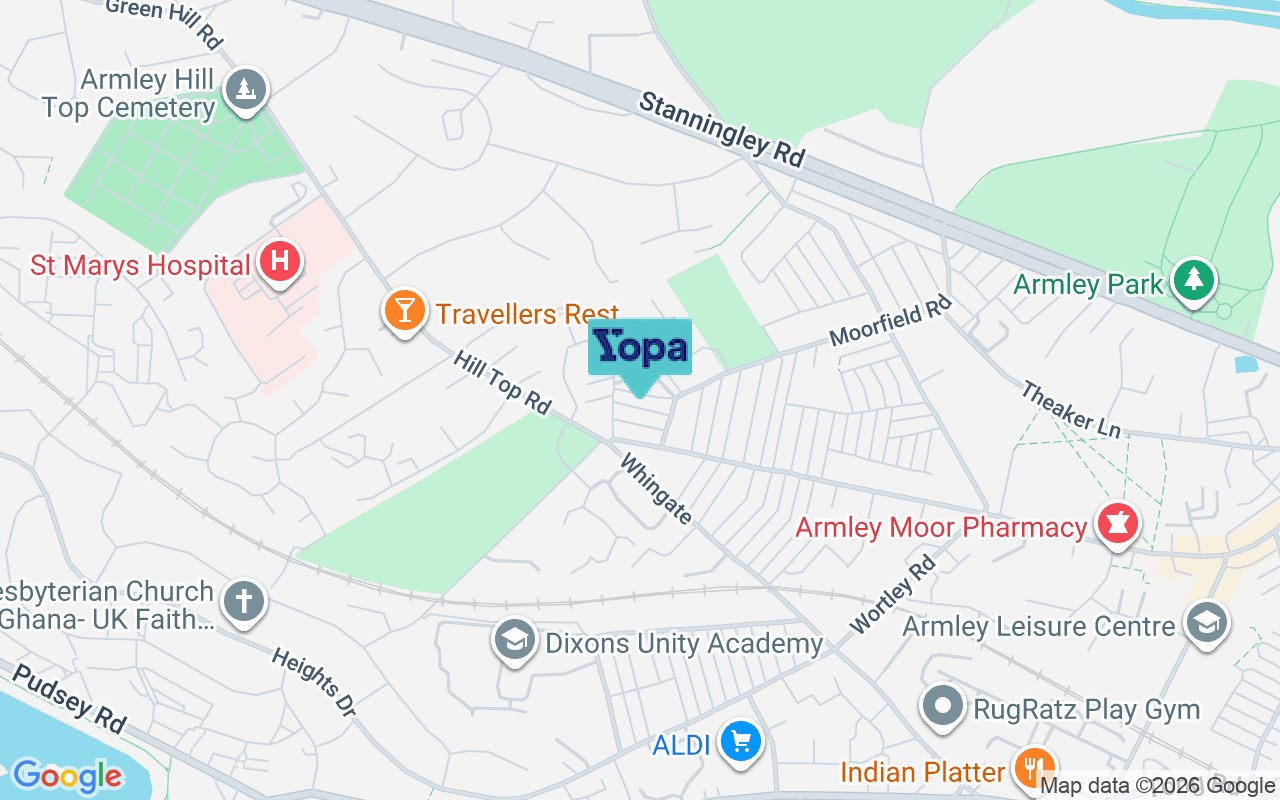 Map showing the location of LS12 3RY