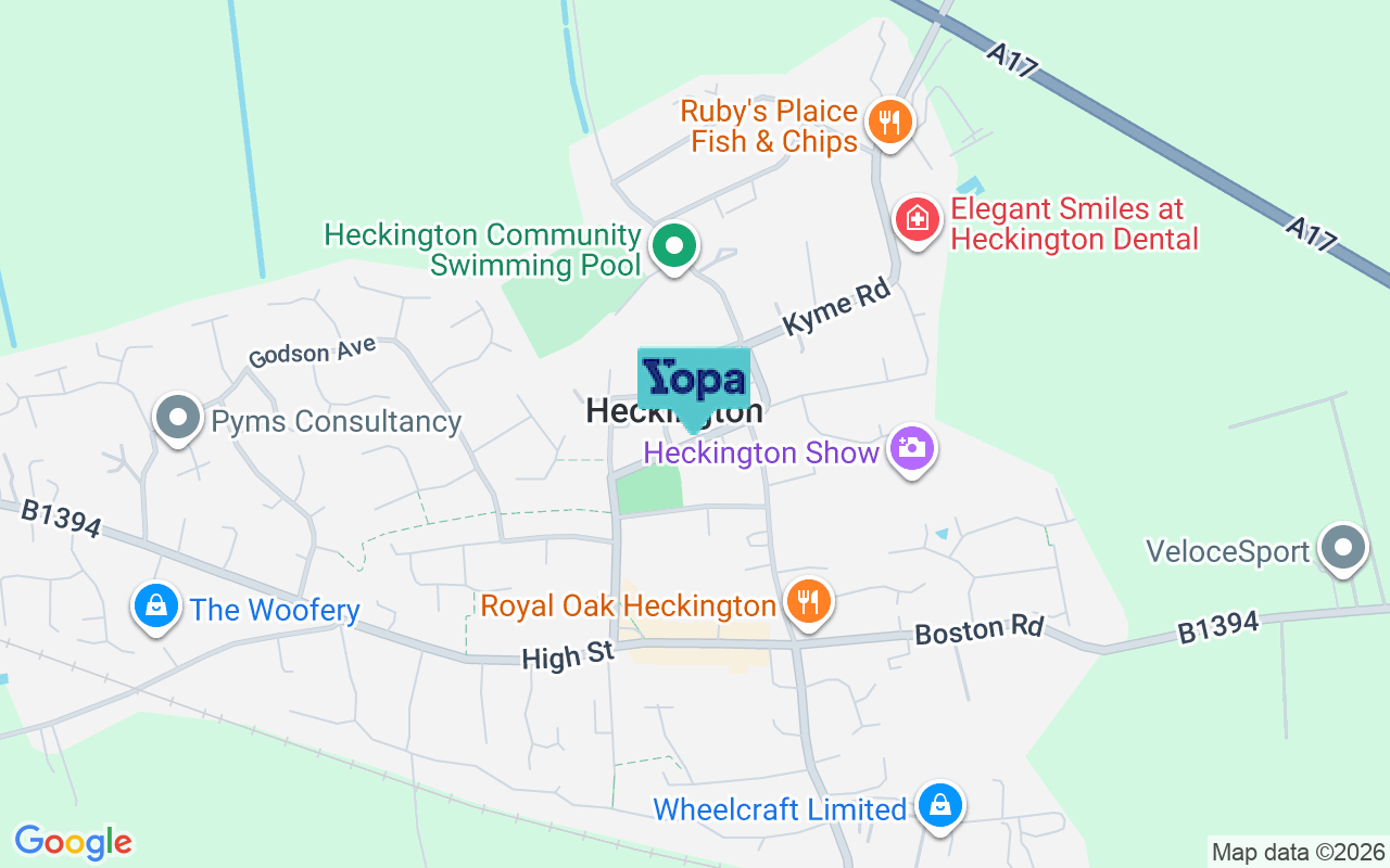 Map showing the location of NG34 9RW