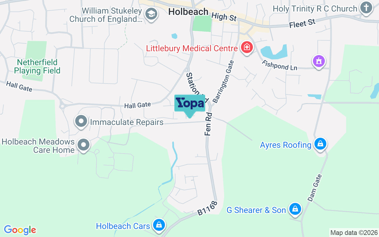Map showing the location of PE12 7FB