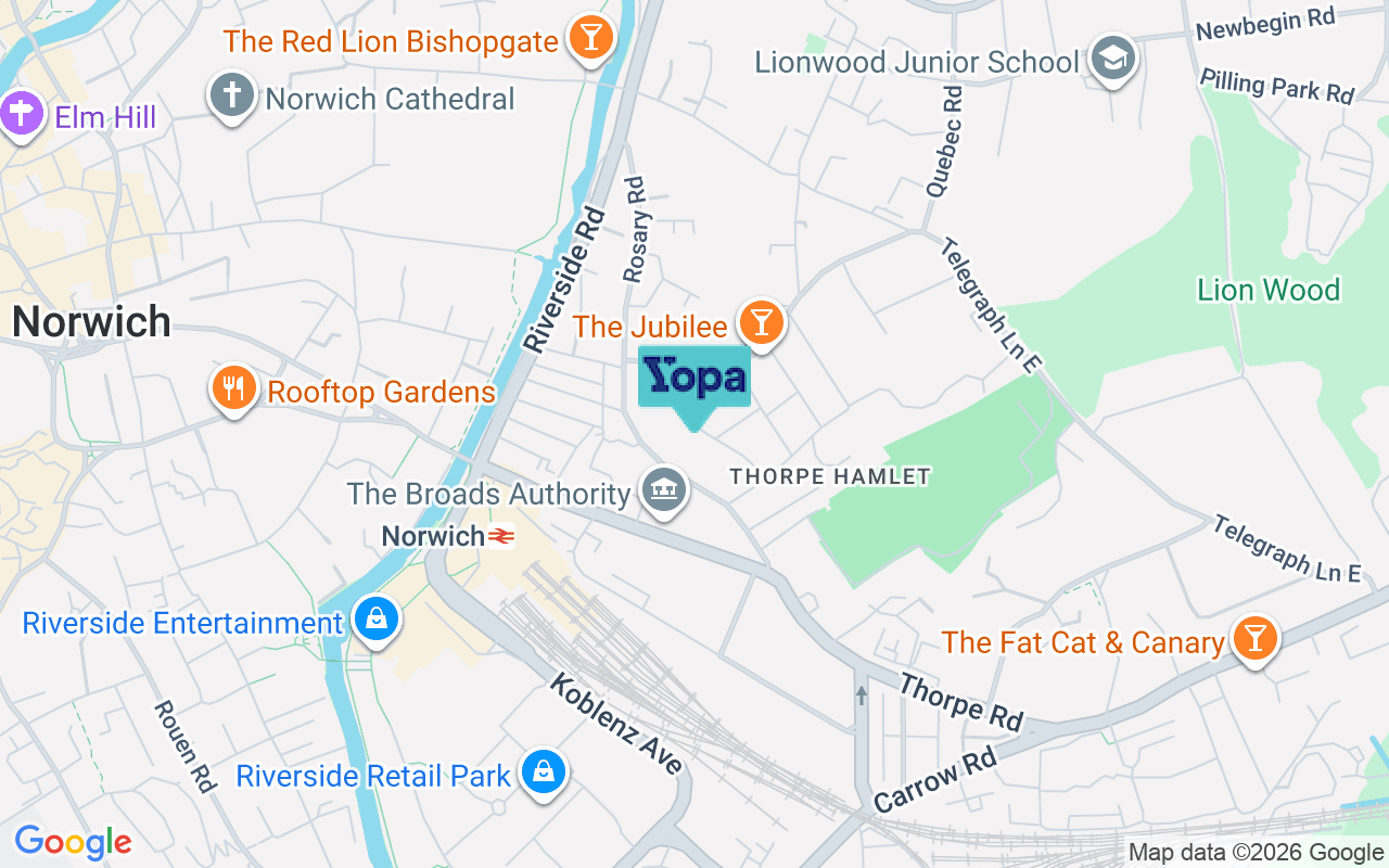 Map showing the location of NR1 4BS