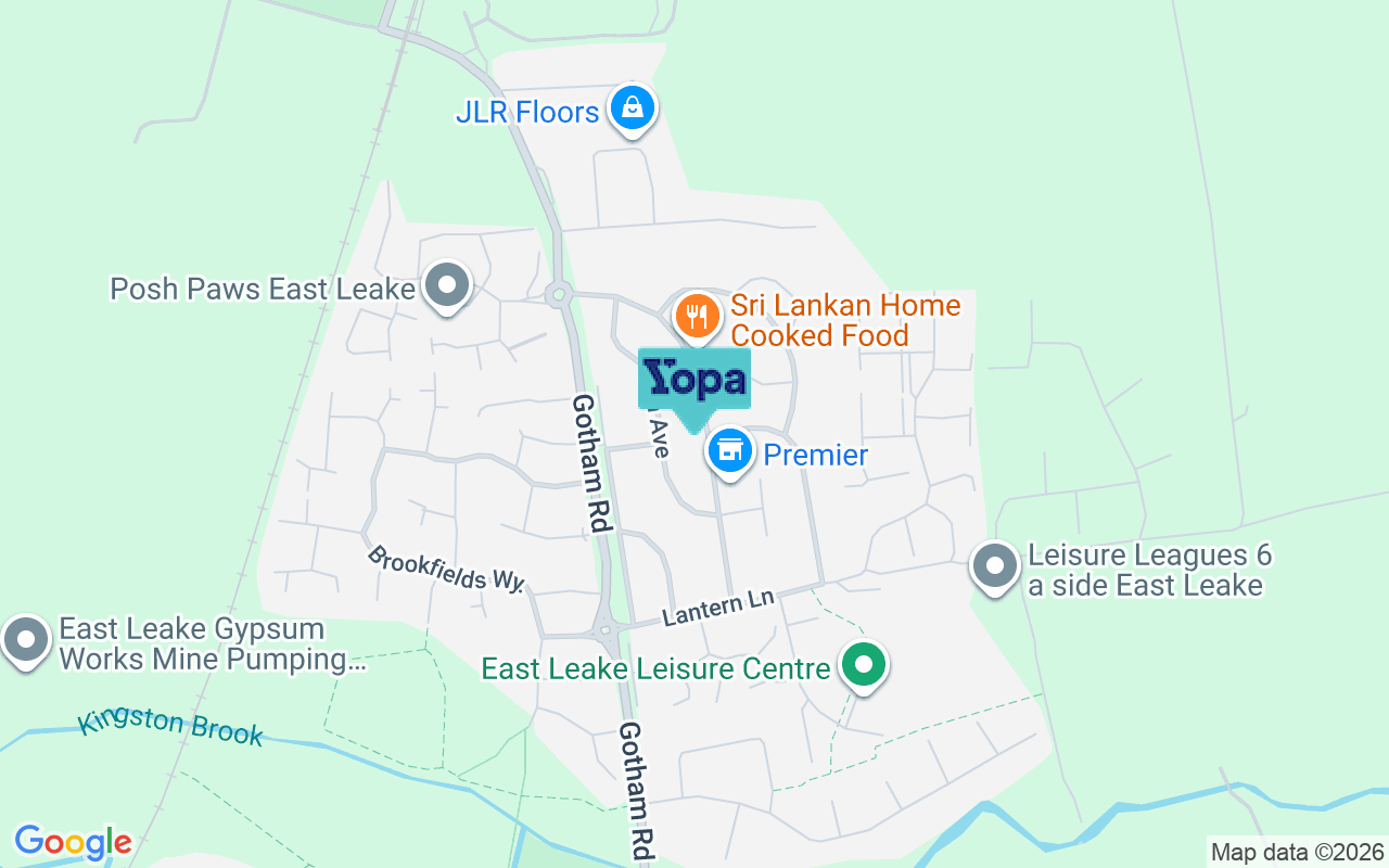 Map showing the location of LE12 6QS