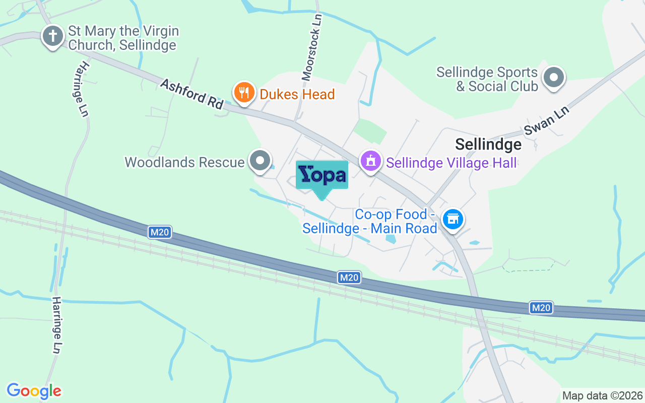 Map showing the location of TN25 6FU