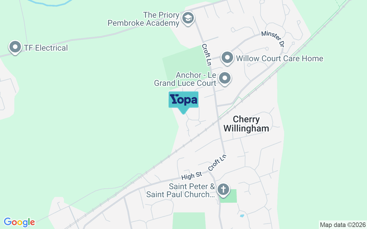 Map showing the location of LN3 4FG