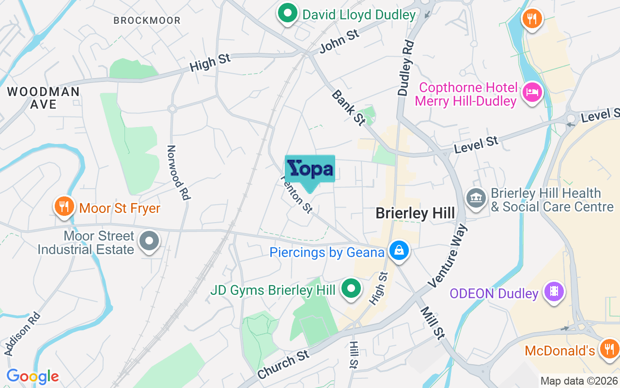 Map showing the location of DY5 3DY