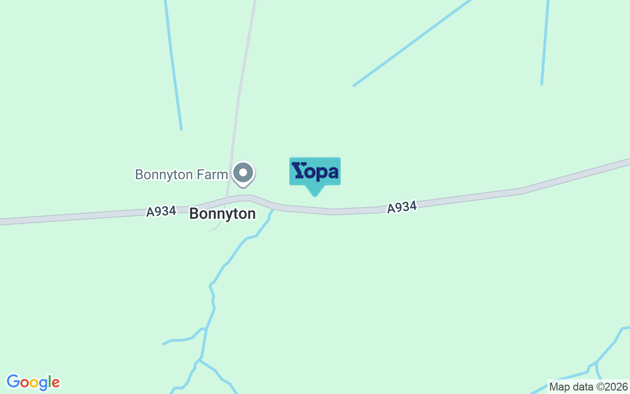 Map showing the location of DD10 9TL