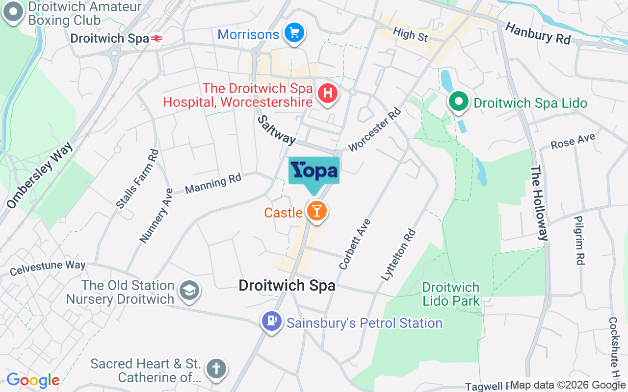 Map showing the location of WR9 8AJ