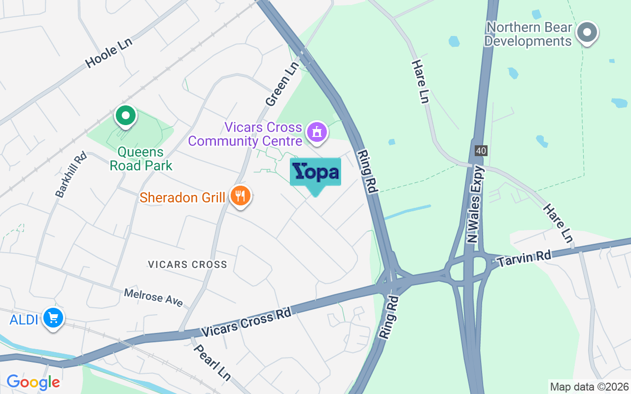 Map showing the location of CH3 5LR