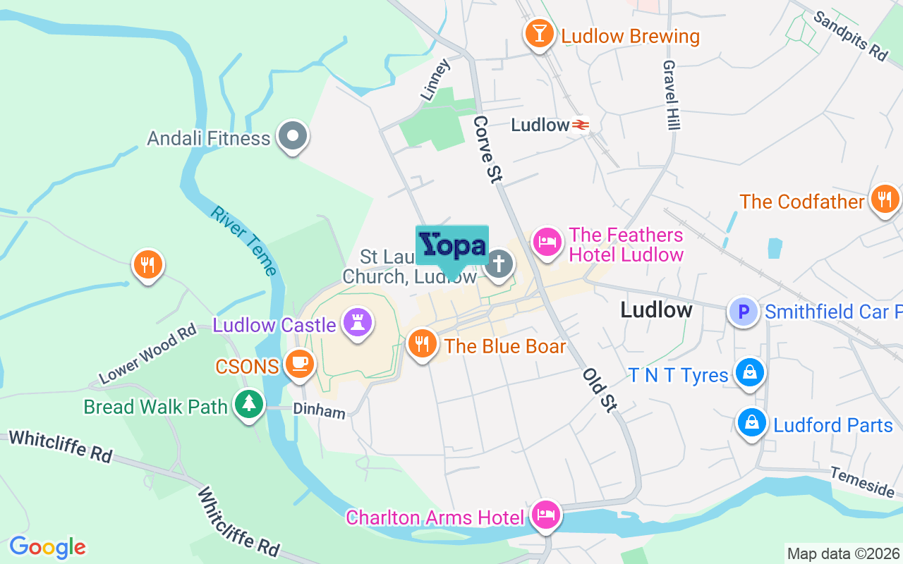 Map showing the location of SY8 1BZ