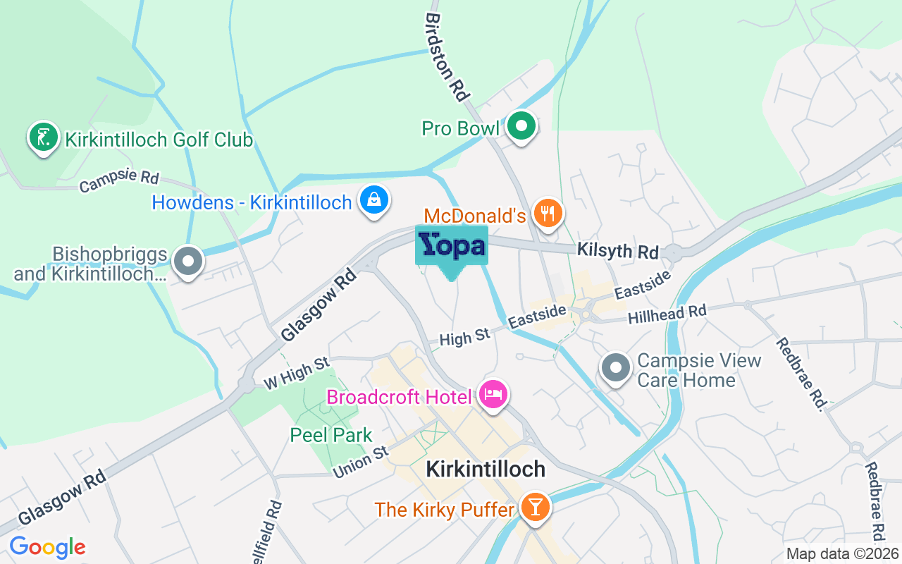 Map showing the location of G66 1PT
