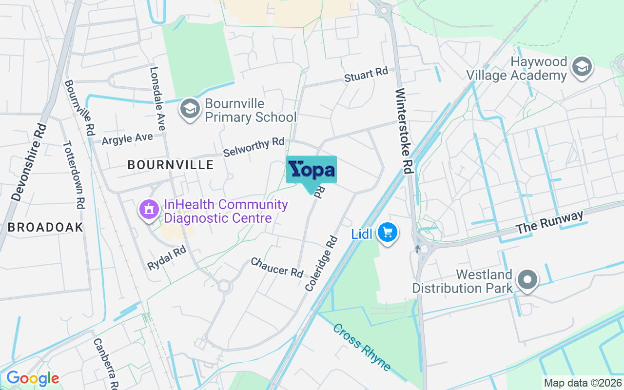 Map showing the location of BS23 3XB